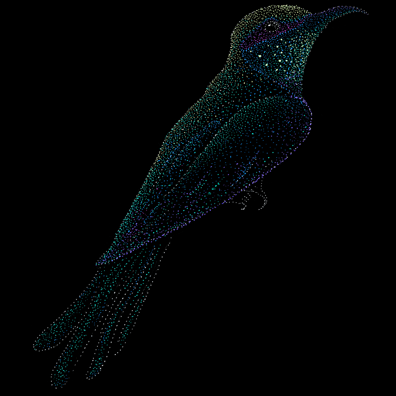 green-asian-bee-eater-psychedelic-tropical-scuba-animal-underwater-art-clothing-tshirt-goft-art-print