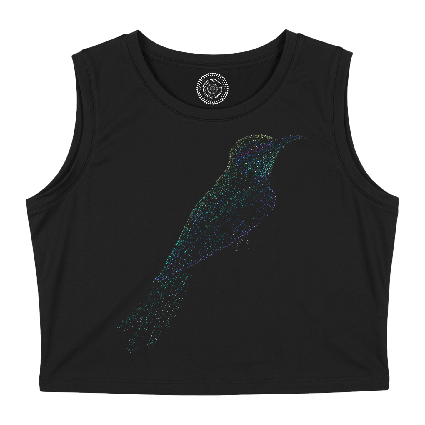 black-Crop-top-women-female-wildlife-nature-design-kadri-bird