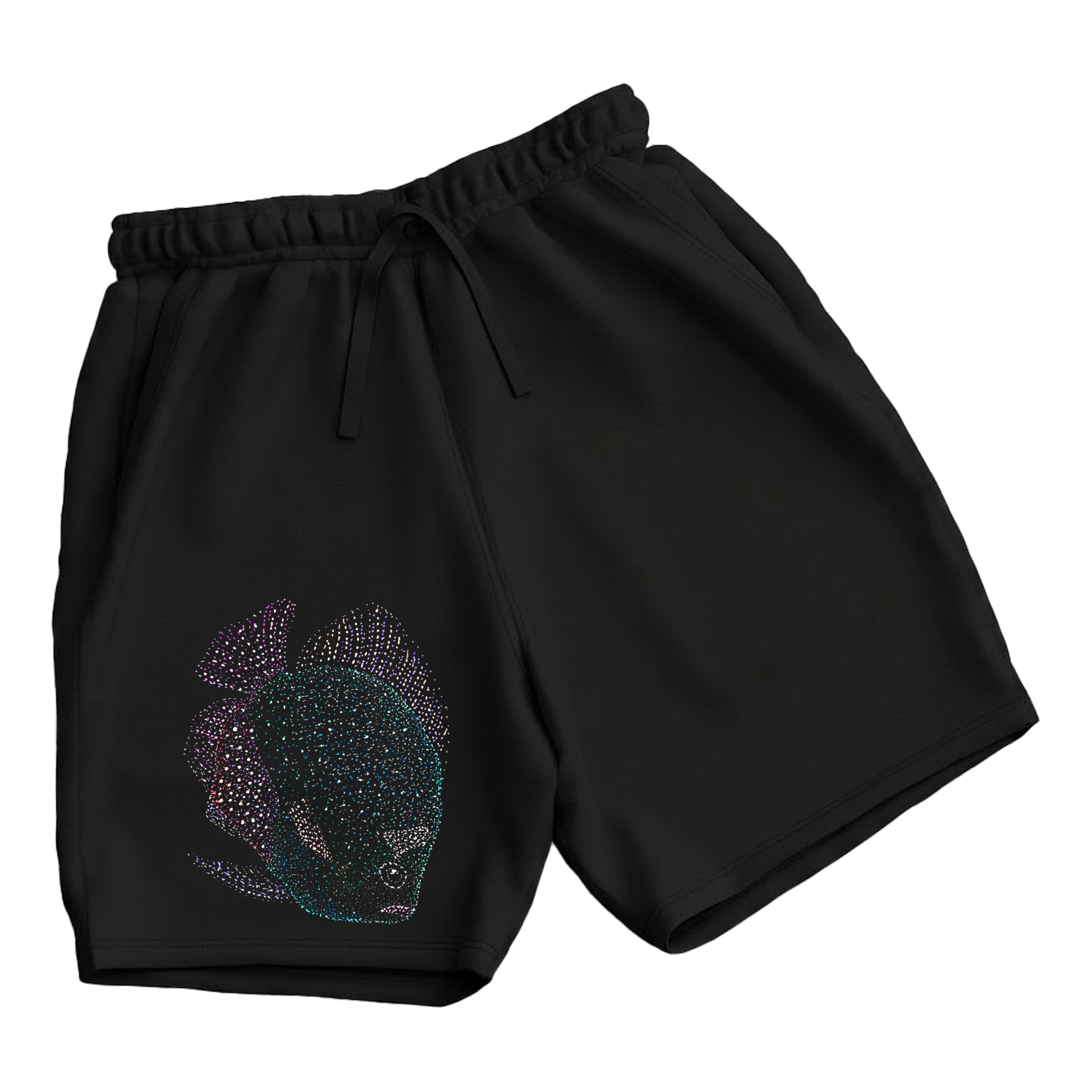 trekking-hiking-gym-shorts-for-men-Wildlife-nature-design-cotton-black-vipul-fish