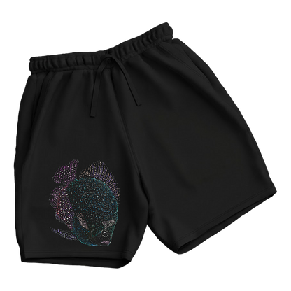 trekking-hiking-gym-shorts-for-men-Wildlife-nature-design-cotton-black-vipul-fish