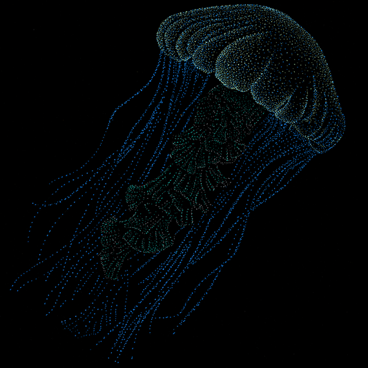 Unisex T-shirt: Alisha's Jellyfish, Underwater, Jindots, 2025